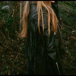 Fringe Leather Jacket